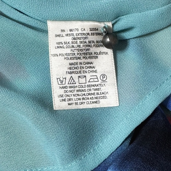 Anthropologie Maeve Aloisia Dress Silk Watercolor Maxi Length Front Slits Sz 8 - Picture 12 of 16